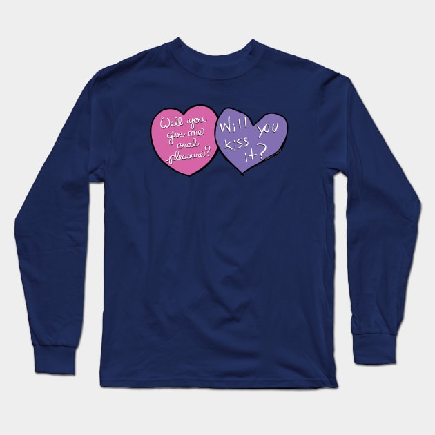 Oral Fiction Valentine Long Sleeve T-Shirt by GorillaBugs